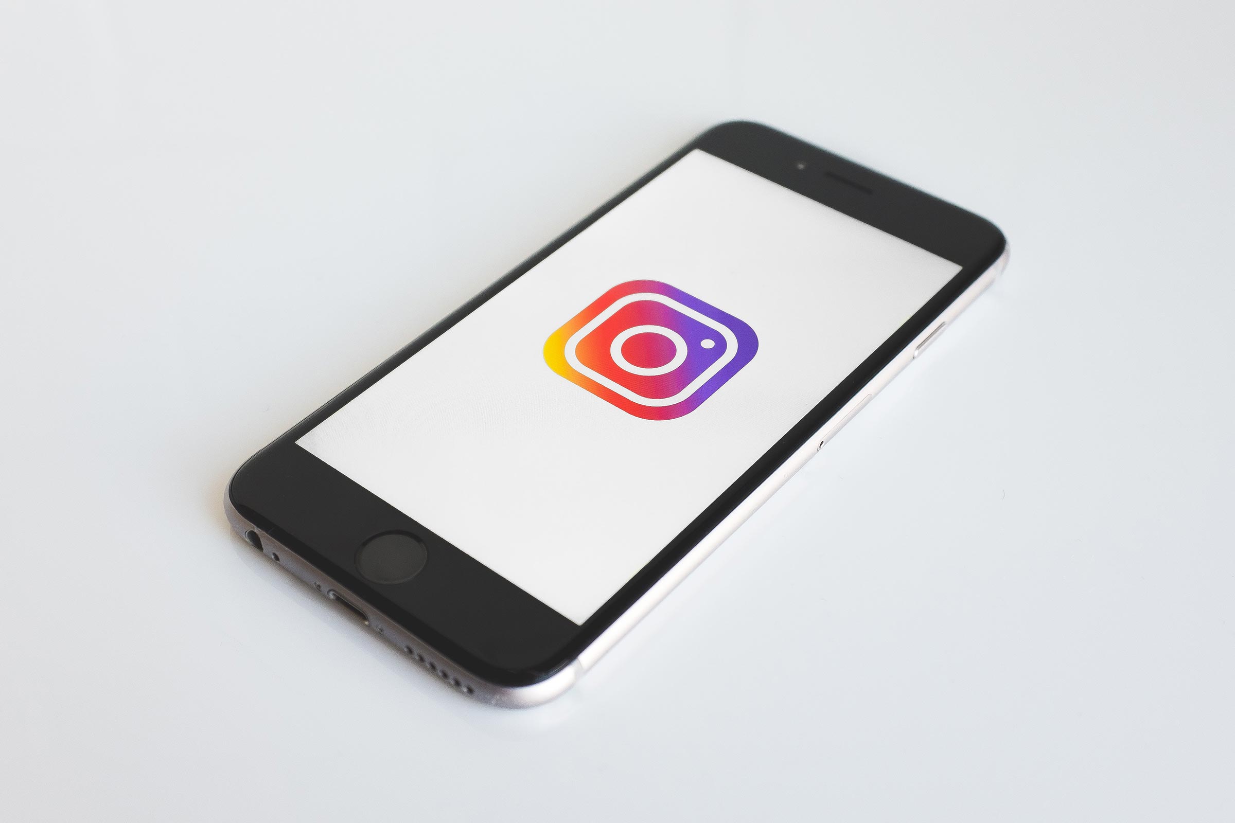 Mobile Phone with Instagram Logo